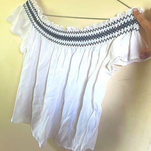 Garage off the shoulder top